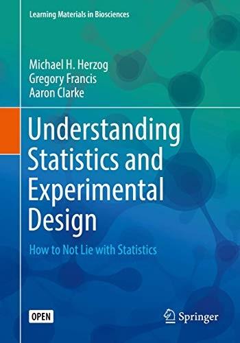 Cover of Statistics and Experimental Design
